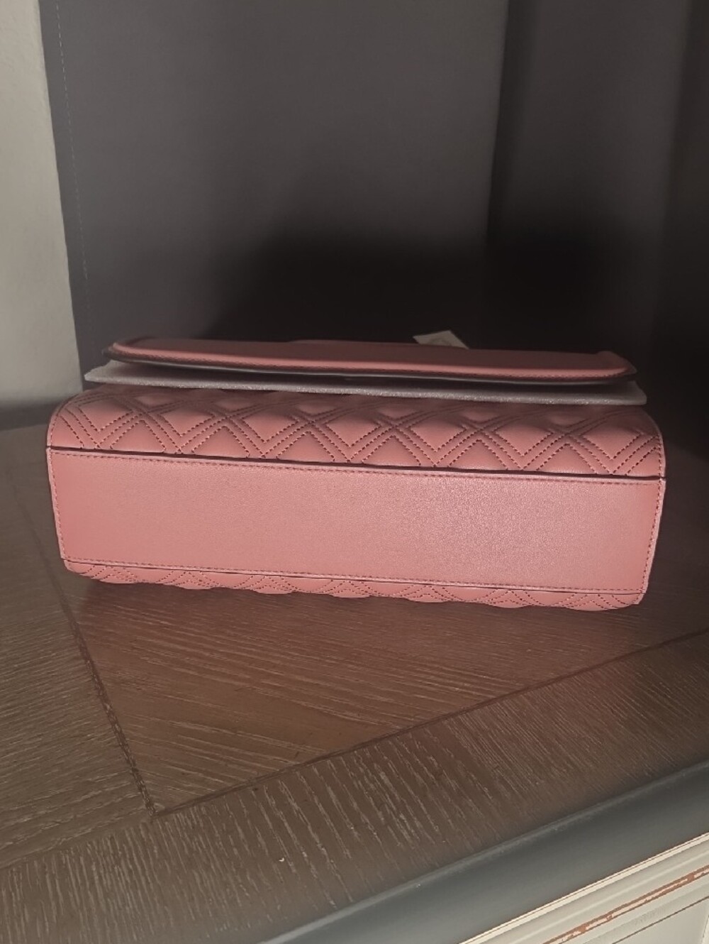 Tory Burch Blush Quilted Shoulder Bag with Logo Flap - Picture 3 of 7